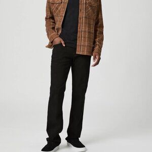 New PAIGE DOHENY Relaxed Straight Transcend Vintage Stretch Black Jeans 34 x 34